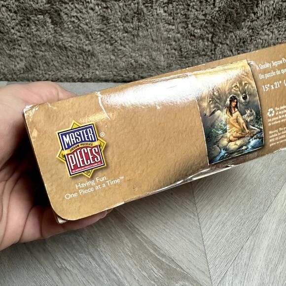 Russ Docken 500 MasterPieces Jigsaw Puzzle Inner Vision Native American Wolves - Picture 4 of 6